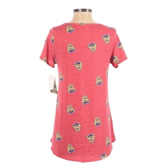 🌺 LuLaRoe Perfect Tee Disney Miss Piggy Scoop Neck Short Sleeve Top Size XS NWT - Picture 2 of 12